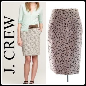 JCREW Vineyard Leaf Pencil Skirt  skirt, size 8